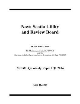 April 2014 Quarterly Report