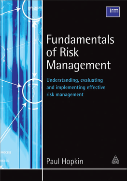 Fundamentals of Risk Management: Understanding, Evaluating And