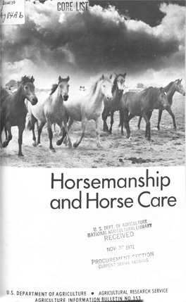 Horsemanship and Horse Care