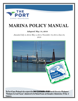 Marina Policy Manual