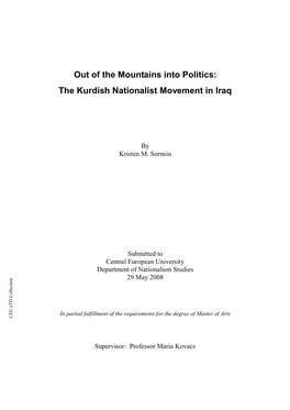 The Kurdish Nationalist Movement in Iraq