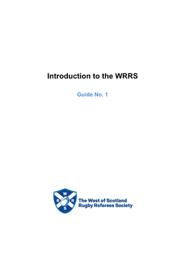 Introduction to the WRRS