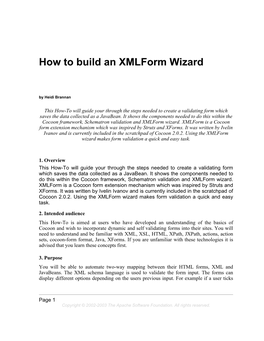 How to Build an Xmlform Wizard