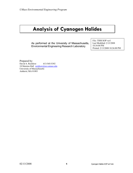 Cyanogen Halides