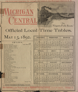 Official Local Ftime Tables. M a Y 15, 1892