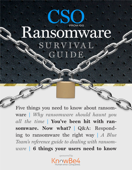 CSO Ransomware Survival Guide