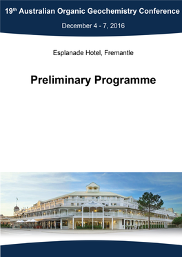 Preliminary Programme