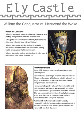 William the Conqueror Vs. Hereward the Wake