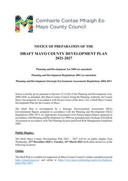 Draft Mayo County Development Plan 2021-2027