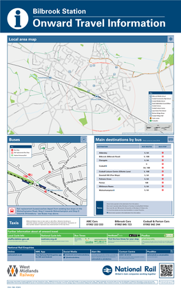 Bilbrook Station I Onward Travel Information Local Area Map