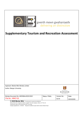 Supplementary Tourism and Recreation Assessment