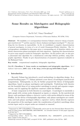 Some Results on Matchgates and Holographic Algorithms