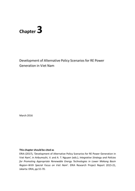 Chapter 3. Development of Alternative Policy Scenarios for RE Power