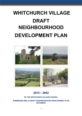 Whitchurch Village Draft Neighbourhood Development Plan
