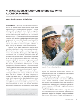 “I Was Never Afraid,” an Interview with Lucrecia Martel