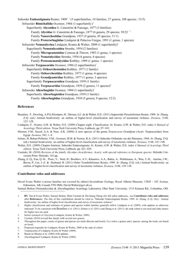 Suborder Endeostigmata Reuter, 1909. In: Zhang, Z.-Q. (Ed.) Animal Biodiversity: an Outline of Higher-Level Classification and Survey of Taxonomic Richness”