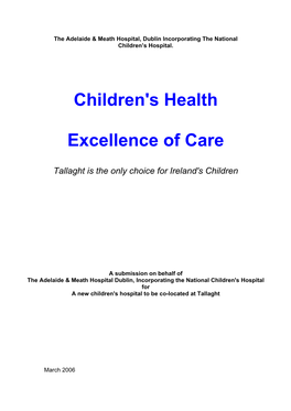 Children's Health Excellence of Care