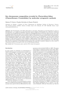 Sex Chromosome Composition Revealed in Characidium Fishes