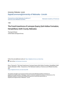 (Ash Hollow Formation, Hemphillian), Keith County, Nebraska