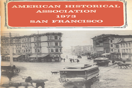 American Historical Association 1973 San