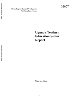 32807 Africa Region Human Development Working Paper Series