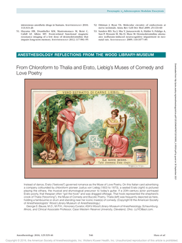 From Chloroform to Thalia and Erato, Liebig's Muses of Comedy And