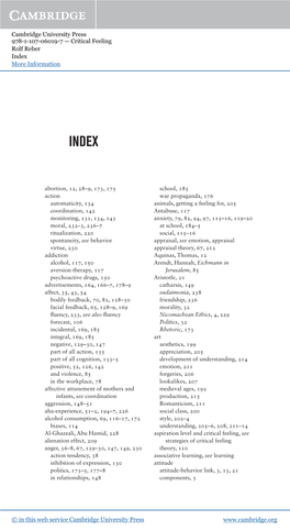 Critical Feeling Rolf Reber Index More Information