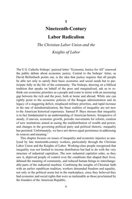 Religion and Radical Politics: an Alternative Christian Tradition in the United States