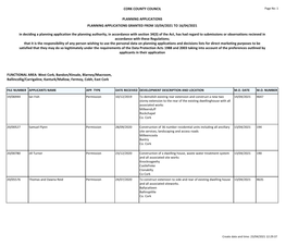 Report Weekly Lists Planning Applications Granted