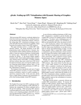 Gscale: Scaling up GPU Virtualization with Dynamic Sharing of Graphics Memory Space