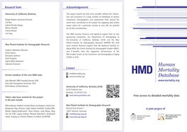 Human Mortality Database (HMD)