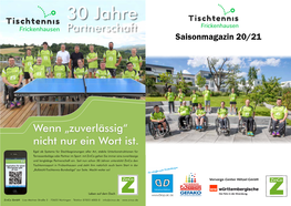 Partnerschaft Saisonmagazin 20/21