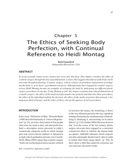 The Ethics of Seeking Body Perfection, with Continual Reference to Heidi