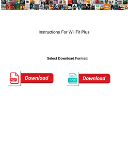 Instructions for Wii Fit Plus