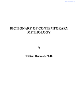 Dictionary of Contemporary Mythology