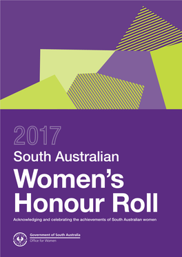 2017 SA Women's Honour Roll
