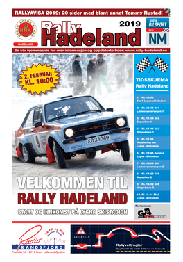 Rallyavisa Rally Hadeland 01.Indd