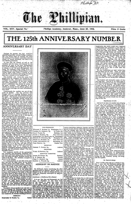 THE 125Th ANNIVERSARY NUMVIBLR