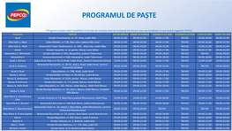 Programul De Paște