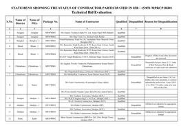 Technical Bid Evaluation