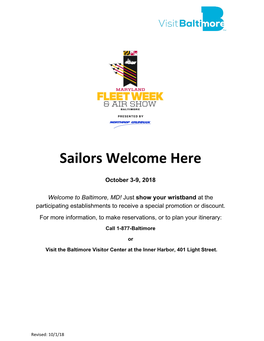 Sailors Welcome Here