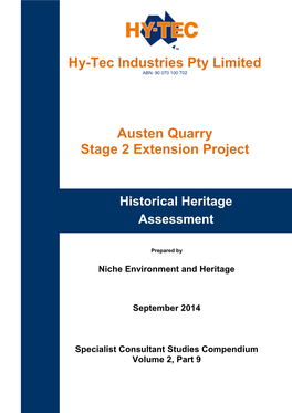 Hy-Tec Industries Pty Limited Austen Quarry Stage 2 Extension Project