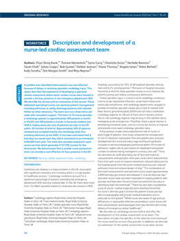 Description and Development of a Nurse-Led Cardiac Assessment Team