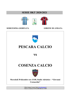 Match Program Pescara