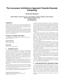 The Low-Power Architecture Approach Towards Exascale Computing