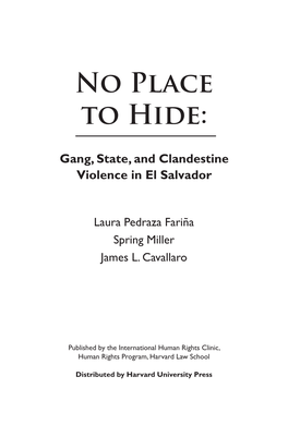 No Place to Hide(Jan 2010)