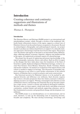 Introduction Creating Coherence and Continuity: Suggestions and Illustrations of Methods and Themes