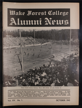 Wake Forest College Alumni News [October 1945]