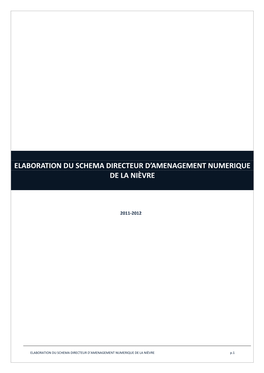 Elaboration Du Schema Directeur D'amenagement Numerique De La Nièvre