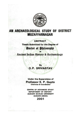 An Archaeological Study of District Muzaffarnagar